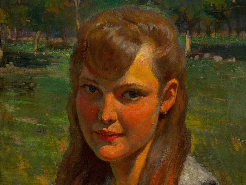 1891-Emile Alexay - Ritratto di una ragazza
